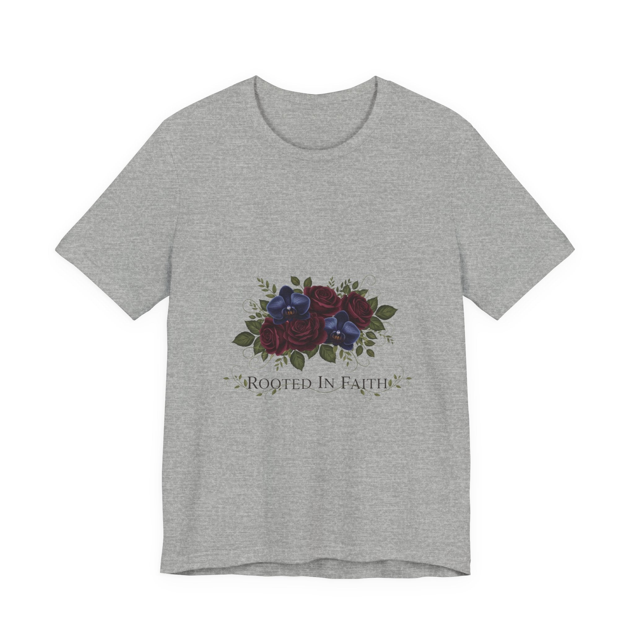 Rooted in Faith Dark Floral T-Shirt