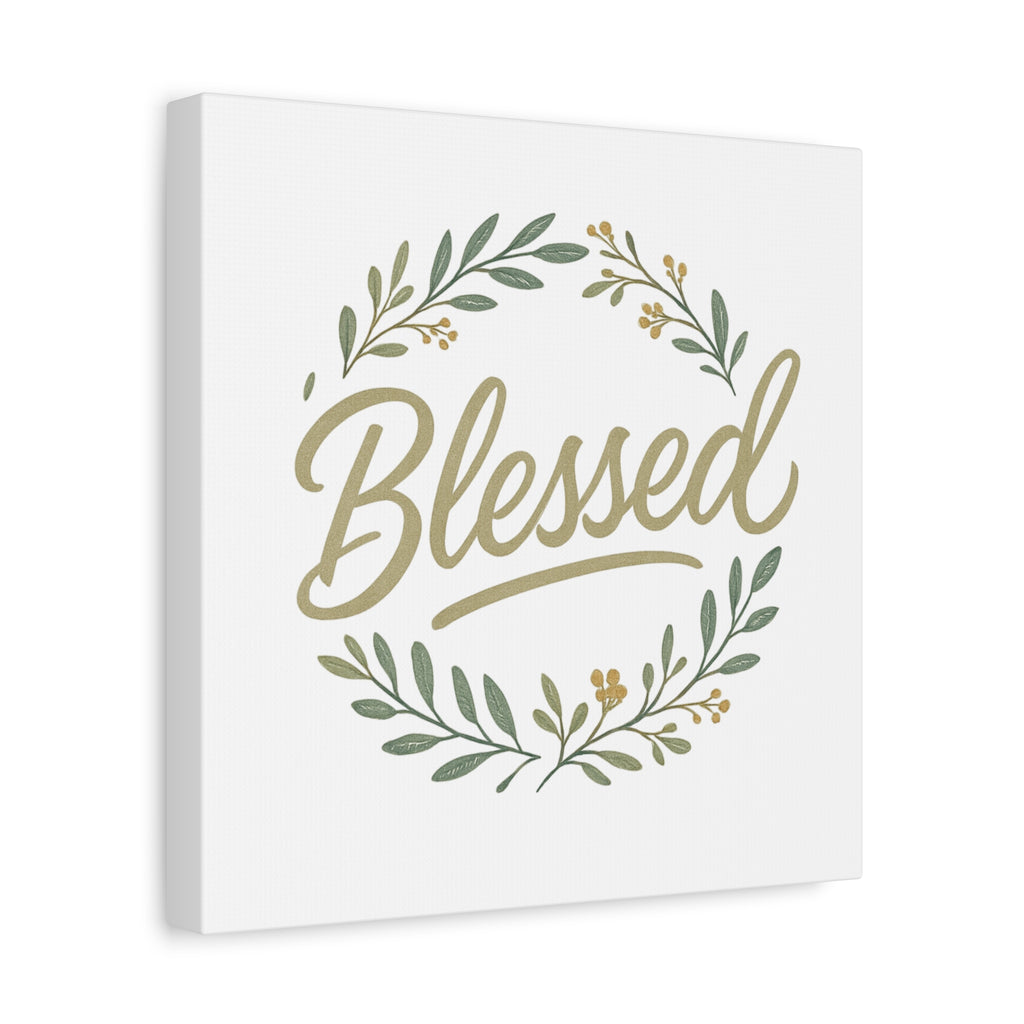 Blessed Wreath Matte Canvas Wall Art (Stretched 1.25")