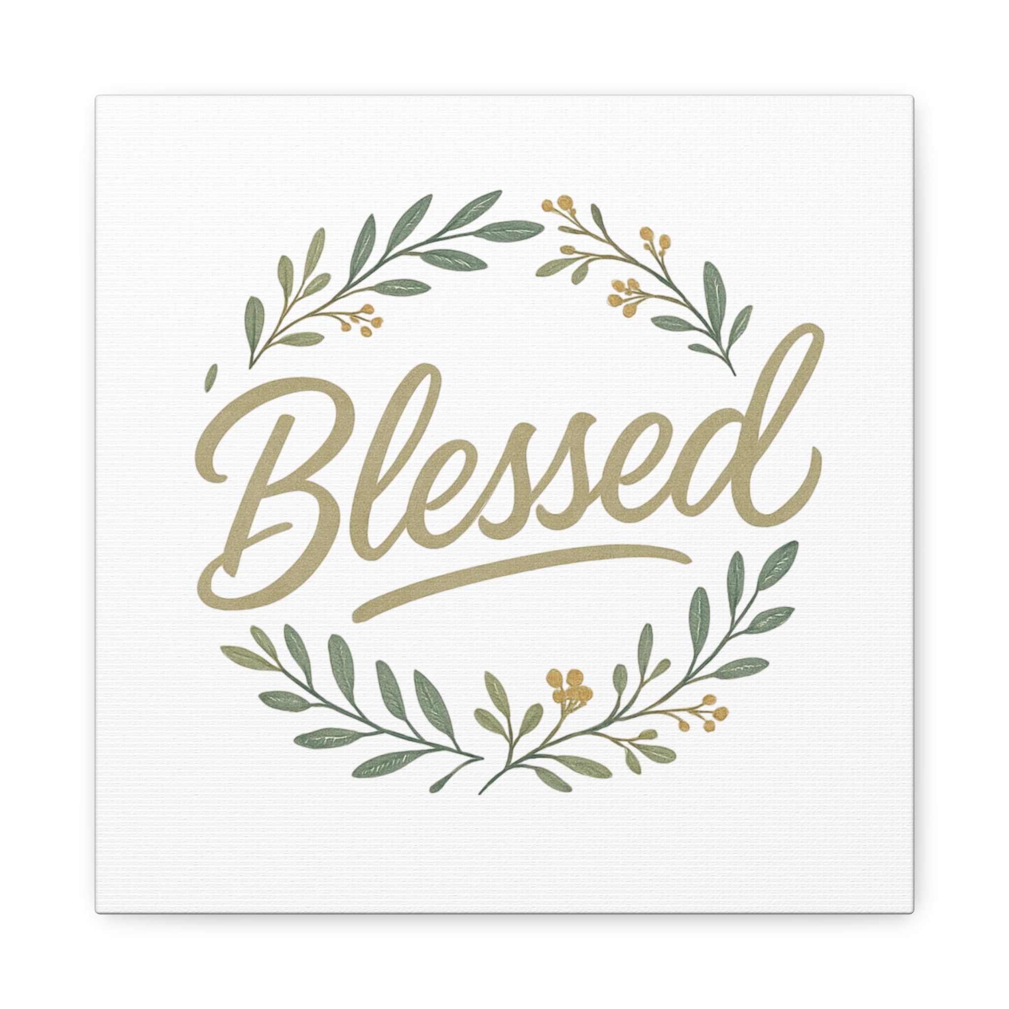 Blessed Wreath Matte Canvas Wall Art (Stretched 1.25")