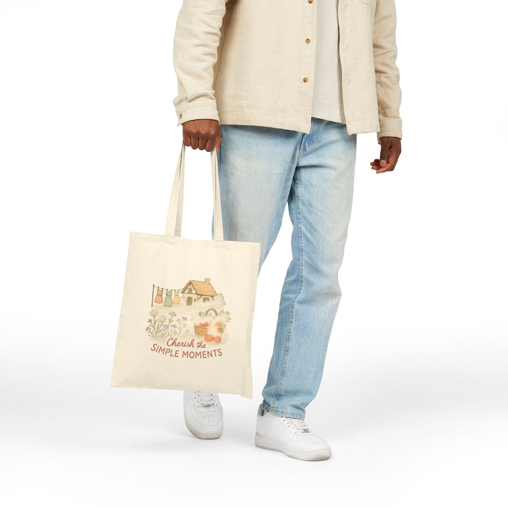 Cherish the simple moments- Cotton Canvas Tote Bag