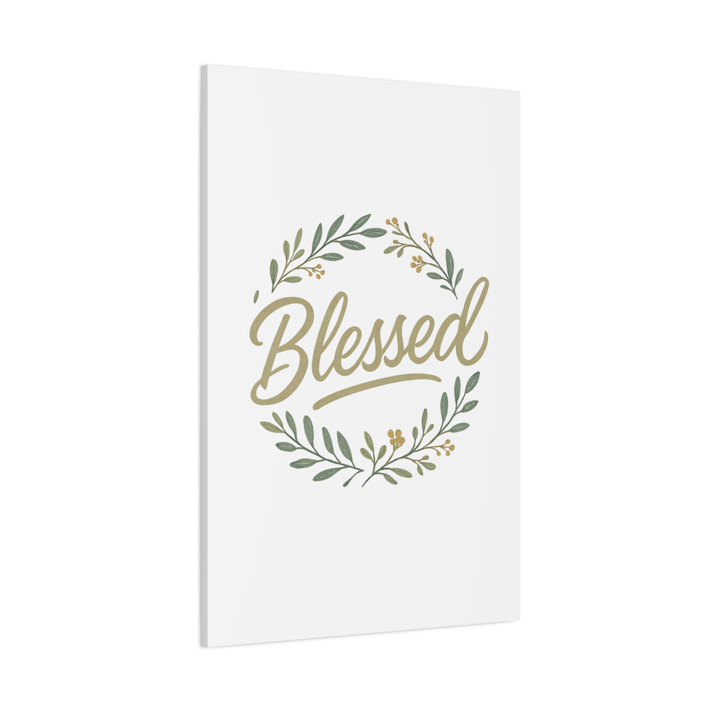 Blessed Wreath Matte Canvas Wall Art (Stretched 1.25")