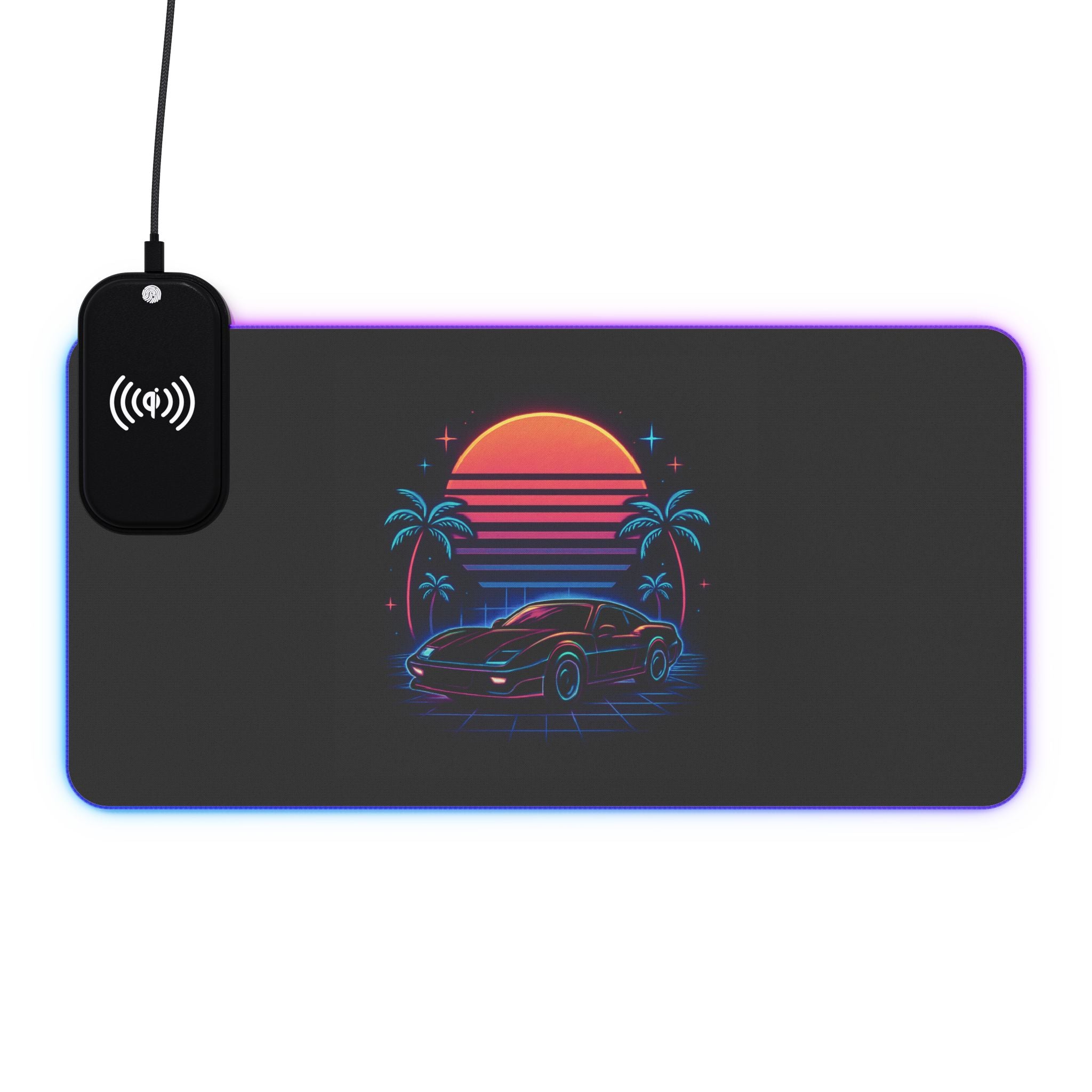 LED Gaming Mouse Pad with Wireless Charging - Retro Car Design, Desk Accessory for Gamers, LED Light Gift, Unique Office Decor, [...]