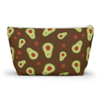 Cute Avocado Accessory Pouch, Zippered Makeup Bag, Pencil Case, Fun Gift for Food Lovers, Cute Avocado Pattern, Eco-Friendly Storage