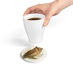 Owl-Themed Ceramic Coaster Set, Nature Decor, Gift for Animal Lovers, Home Barware, Rustic Kitchen Accessory