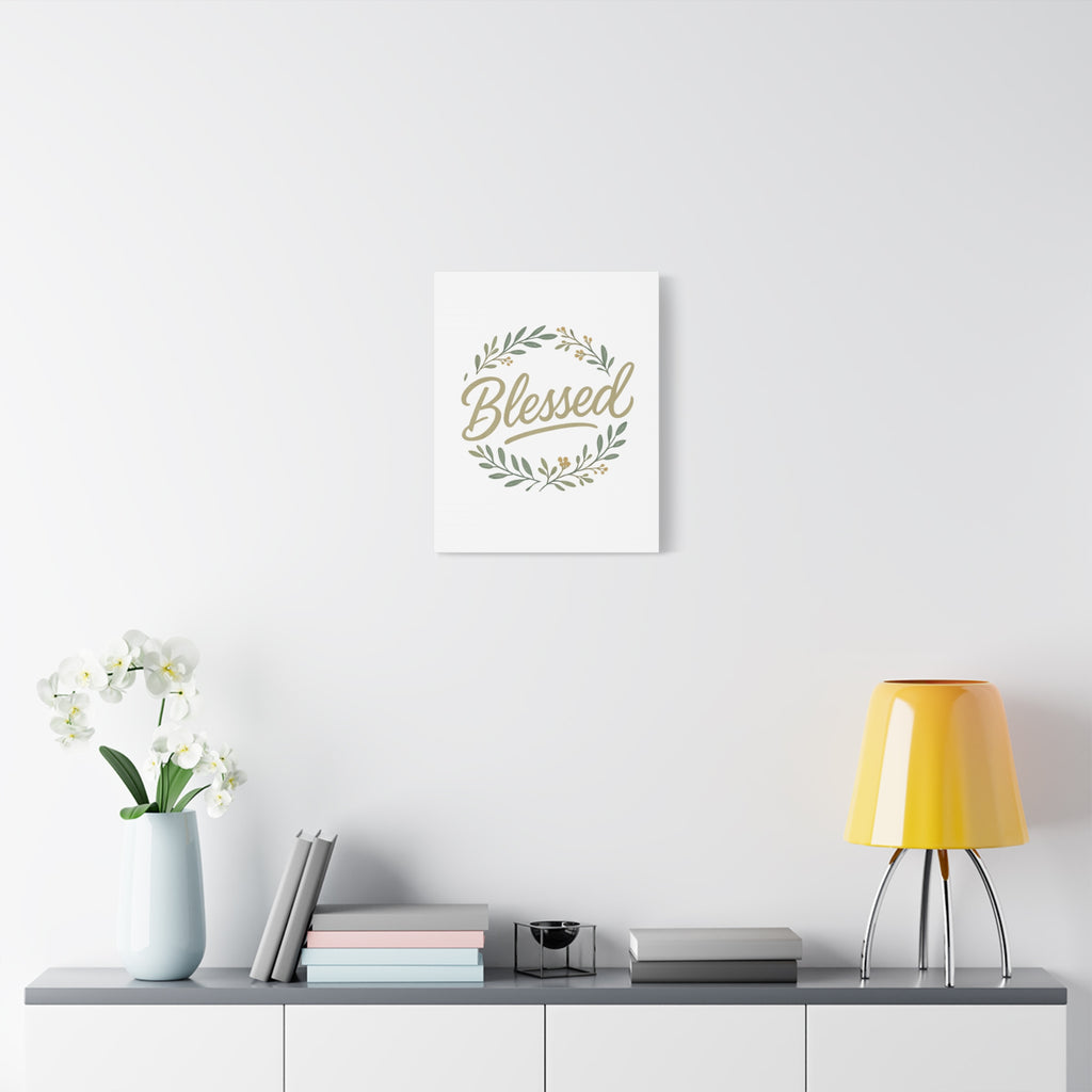 Blessed Wreath Matte Canvas Wall Art (Stretched 1.25")