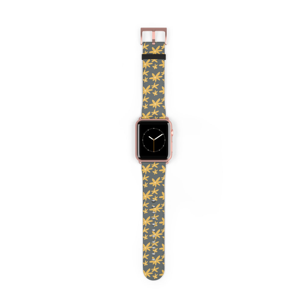 Stylish Floral Watch Band, Unique Watch Strap, Apple Watch Band, Boho Chic Accessories, Gift for Her