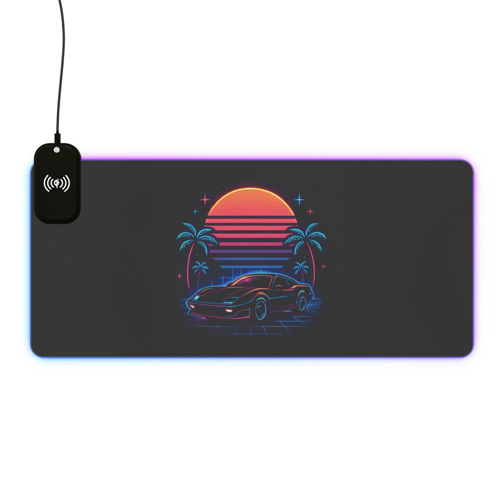 LED Gaming Mouse Pad with Wireless Charging - Retro Car Design, Desk Accessory for Gamers, LED Light Gift, Unique Office Decor, [...]