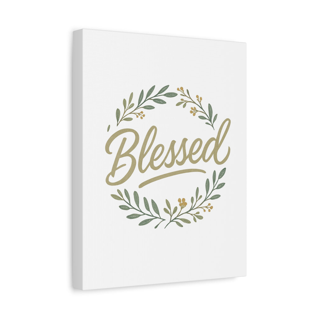 Blessed Wreath Matte Canvas Wall Art (Stretched 1.25")