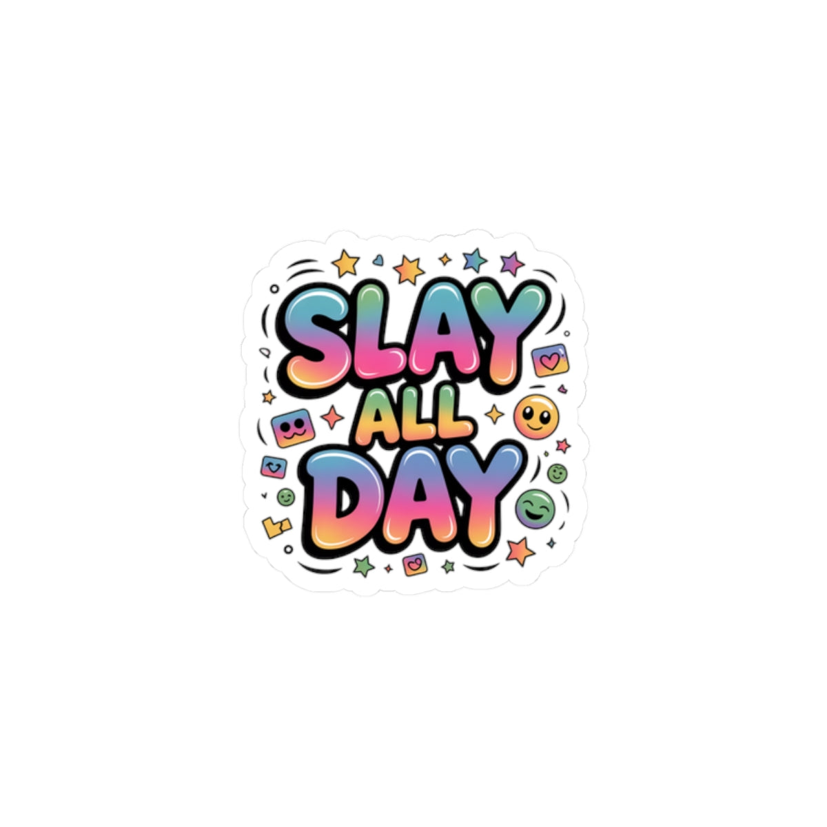 Slay All Day Sticker | Gen-Z Slang, Cringe Sticker, Internet Lingo