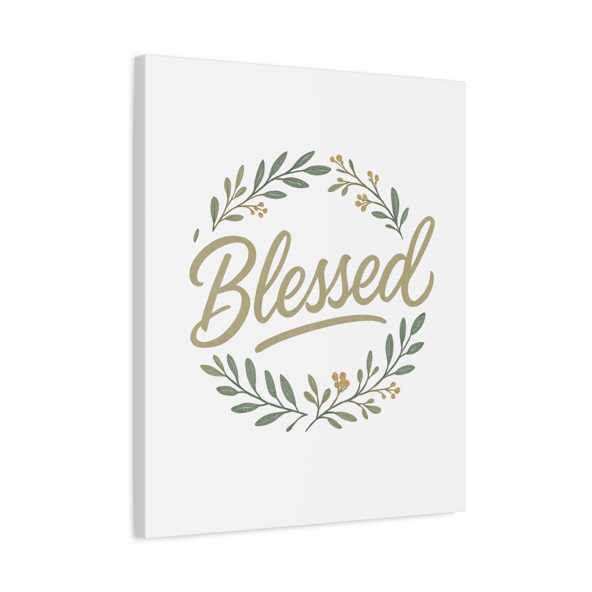 Blessed Wreath Matte Canvas Wall Art (Stretched 1.25")