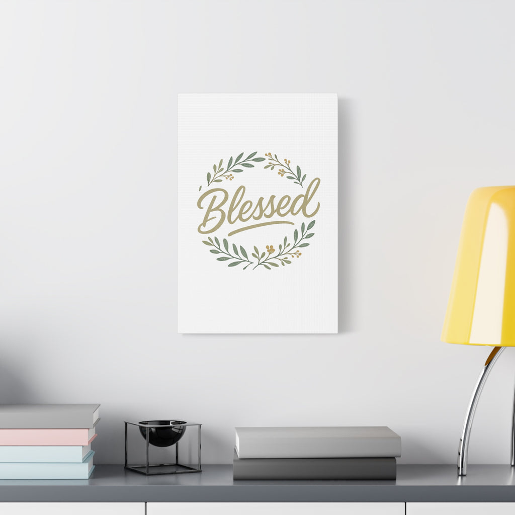 Blessed Wreath Matte Canvas Wall Art (Stretched 1.25")