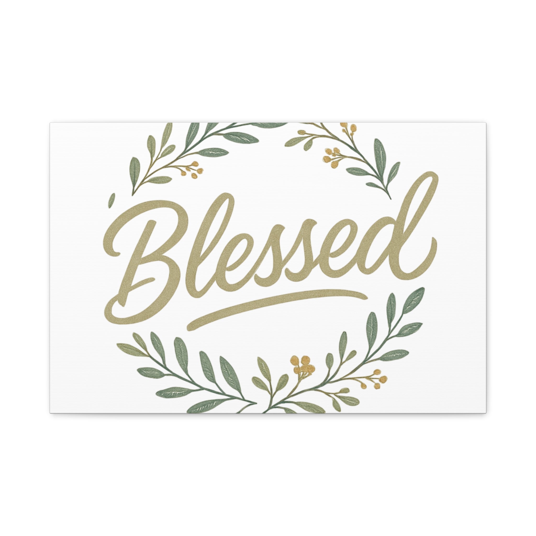 Blessed Wreath Matte Canvas Wall Art (Stretched 1.25")