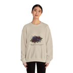Moody Rose Print Sweatshirt | goth flower sweatshirt, midnight bloom