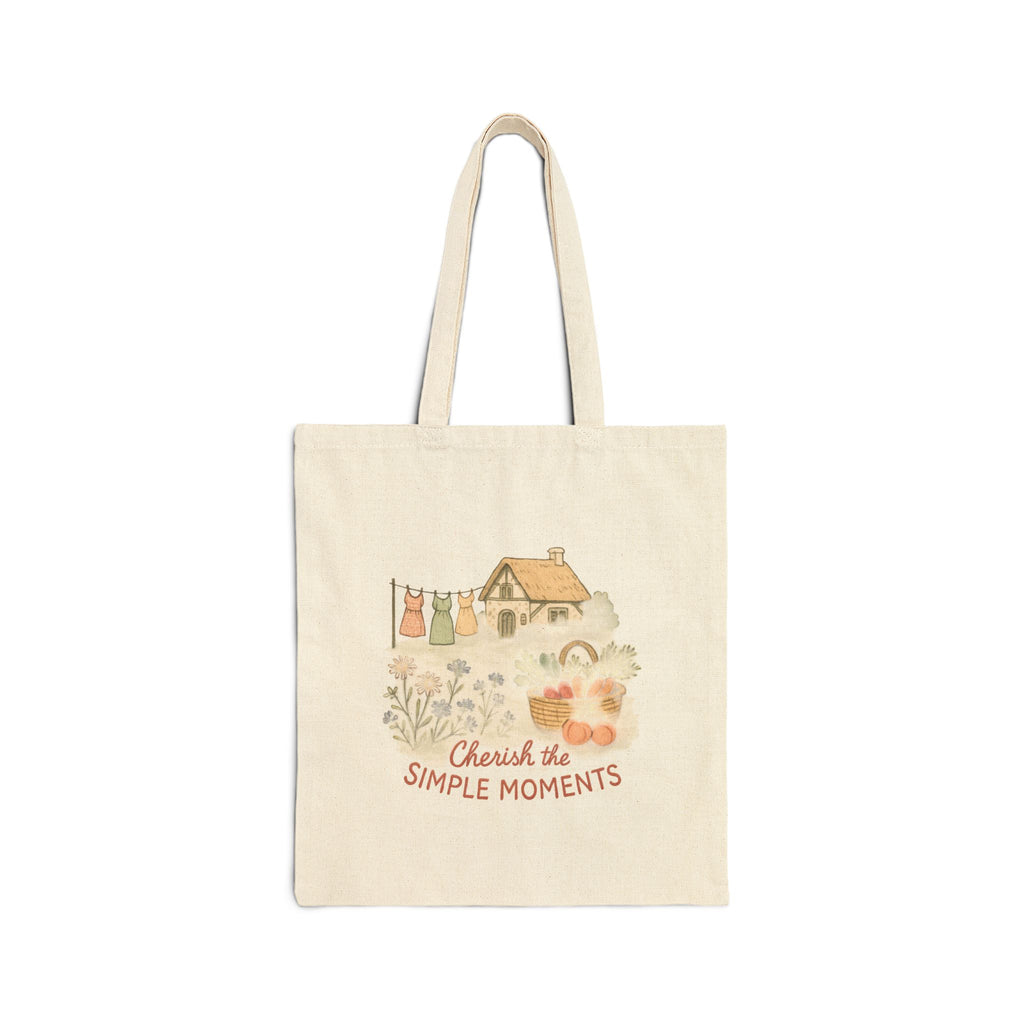 Cherish the simple moments- Cotton Canvas Tote Bag