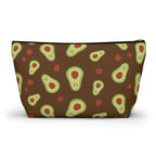 Cute Avocado Accessory Pouch, Zippered Makeup Bag, Pencil Case, Fun Gift for Food Lovers, Cute Avocado Pattern, Eco-Friendly Storage