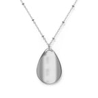 Floral Oval Necklace, Elegant Jewelry, Gifts for Her, Mother's Day, Wedding, Boho Chic, Nature-Inspired Pendant