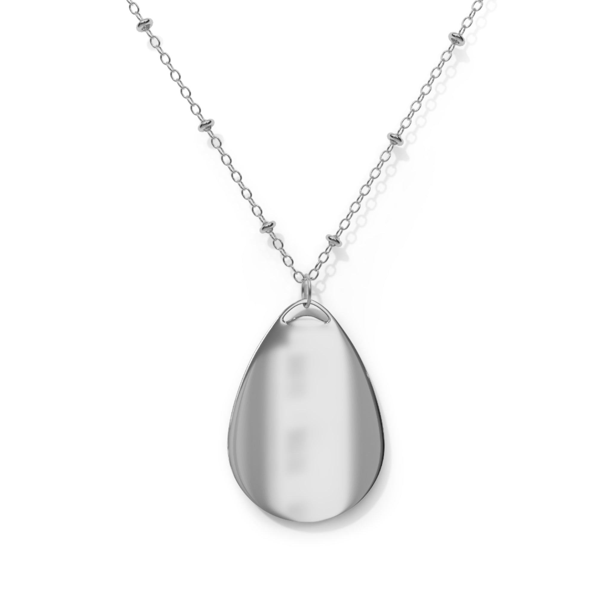 Floral Oval Necklace, Elegant Jewelry, Gifts for Her, Mother's Day, Wedding, Boho Chic, Nature-Inspired Pendant