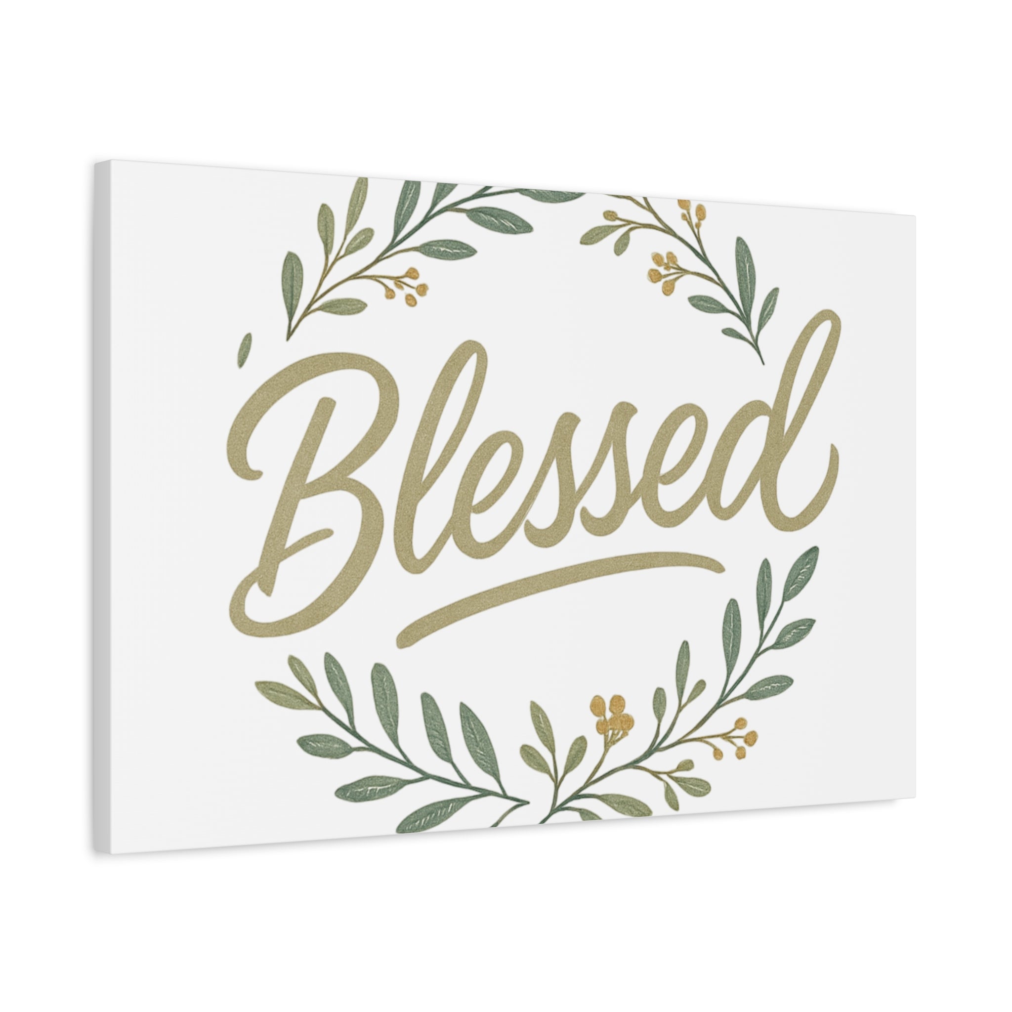 Blessed Wreath Matte Canvas Wall Art (Stretched 1.25")