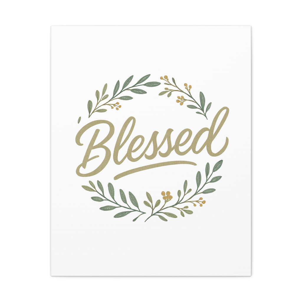 Blessed Wreath Matte Canvas Wall Art (Stretched 1.25")
