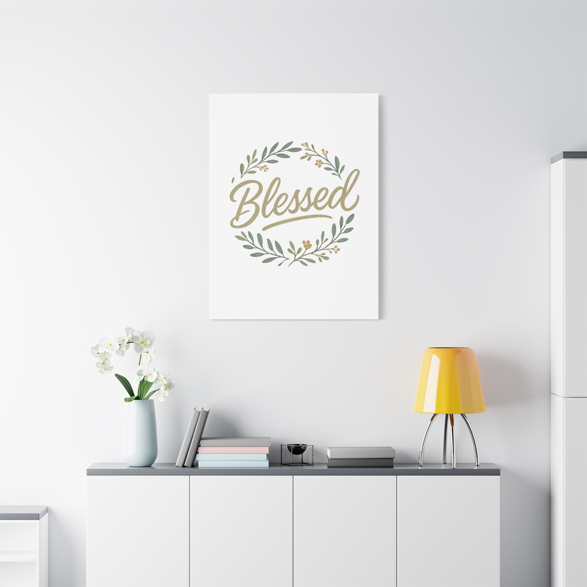 Blessed Wreath Matte Canvas Wall Art (Stretched 1.25")