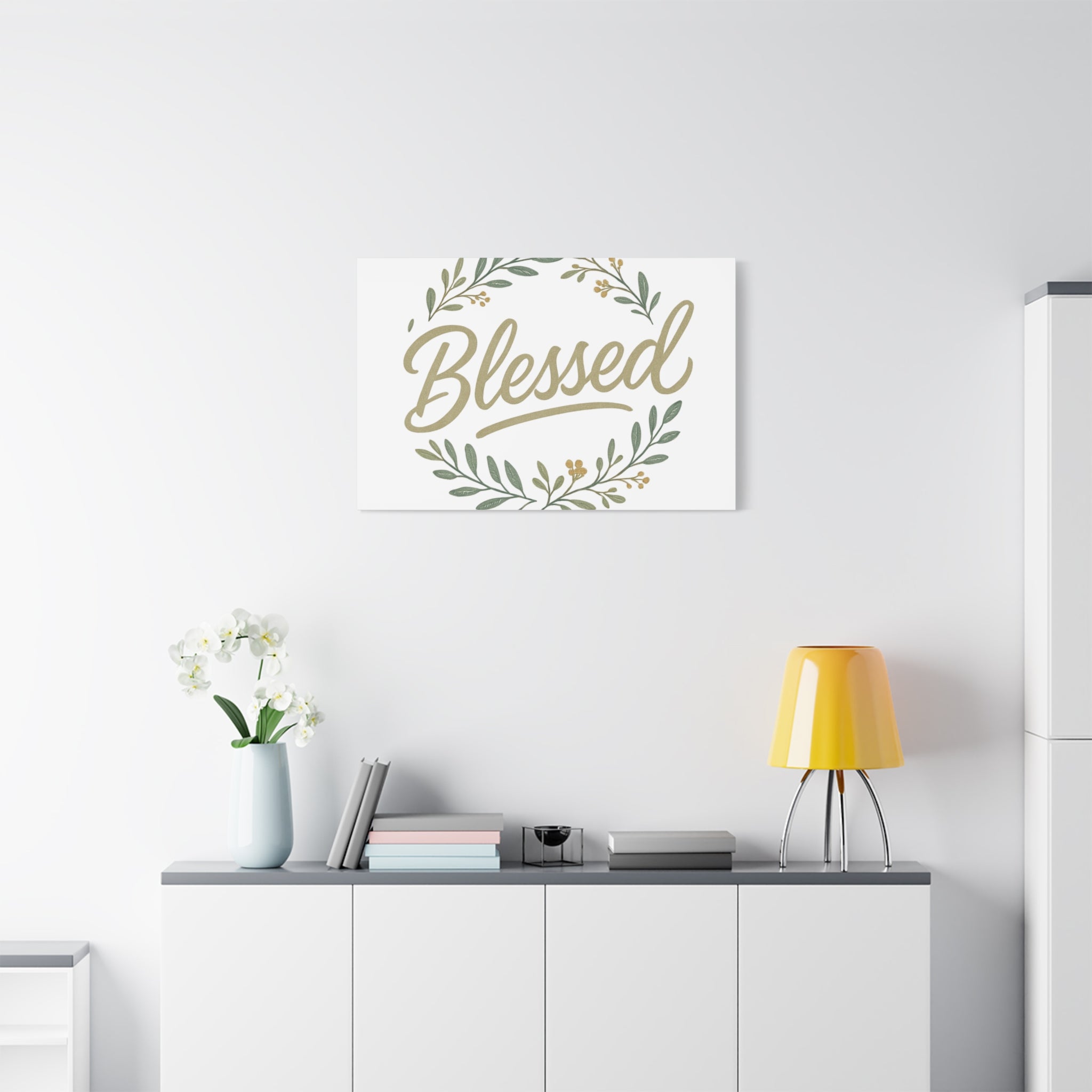Blessed Wreath Matte Canvas Wall Art (Stretched 1.25")