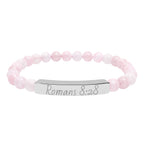 Romans 8:28 Engraved Natural Stone Stretch Bracelet