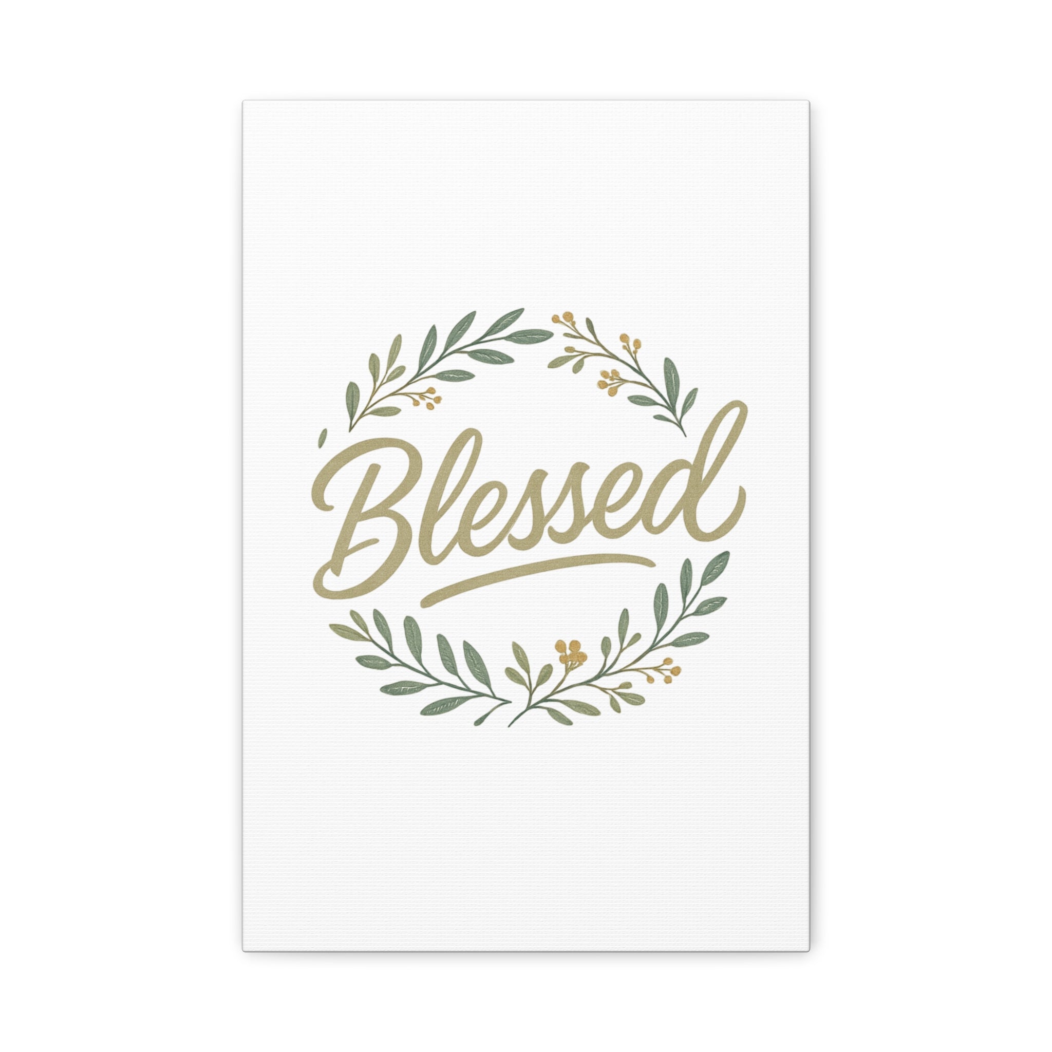 Blessed Wreath Matte Canvas Wall Art (Stretched 1.25")