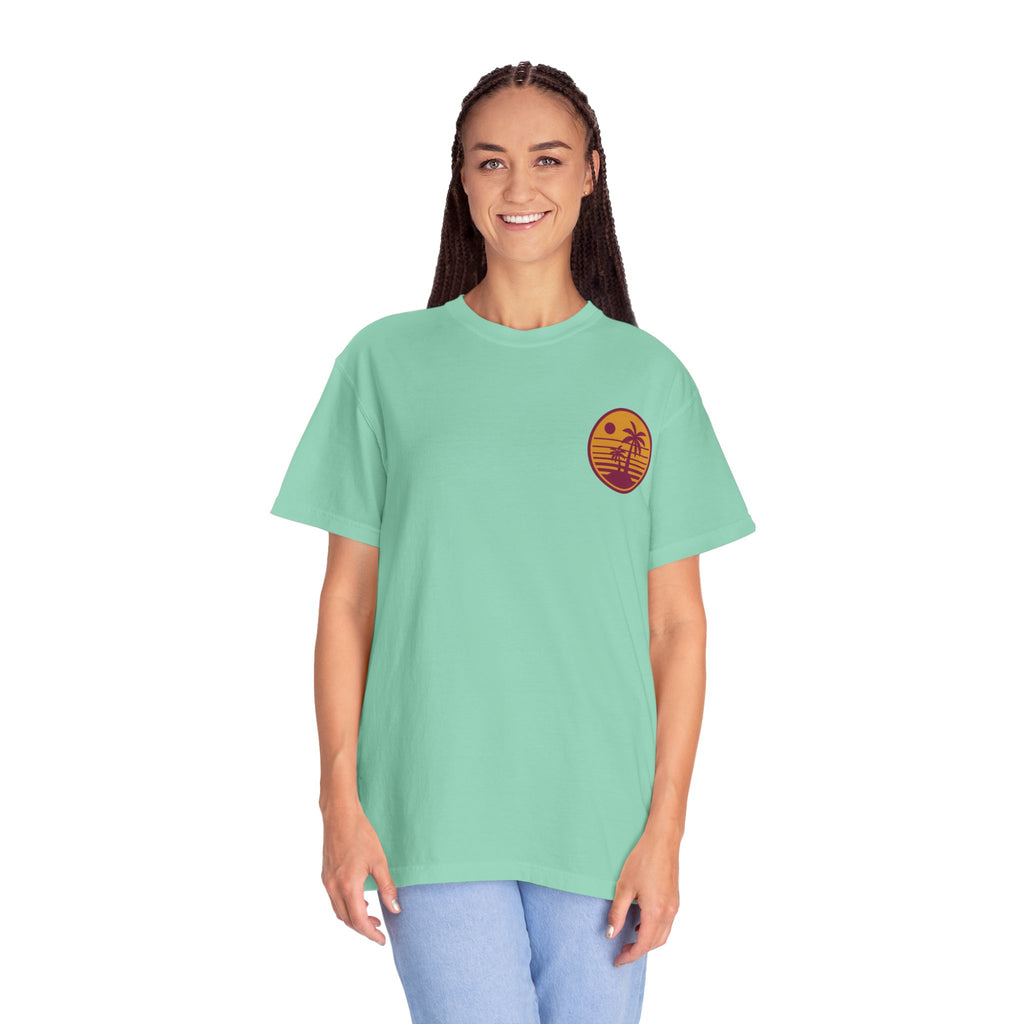 Sunset Palm Tree Unisex T-Shirt | Soft Beach Vibes | Perfect for Summer, Vacations, Gifts, Beach Days, Relaxation