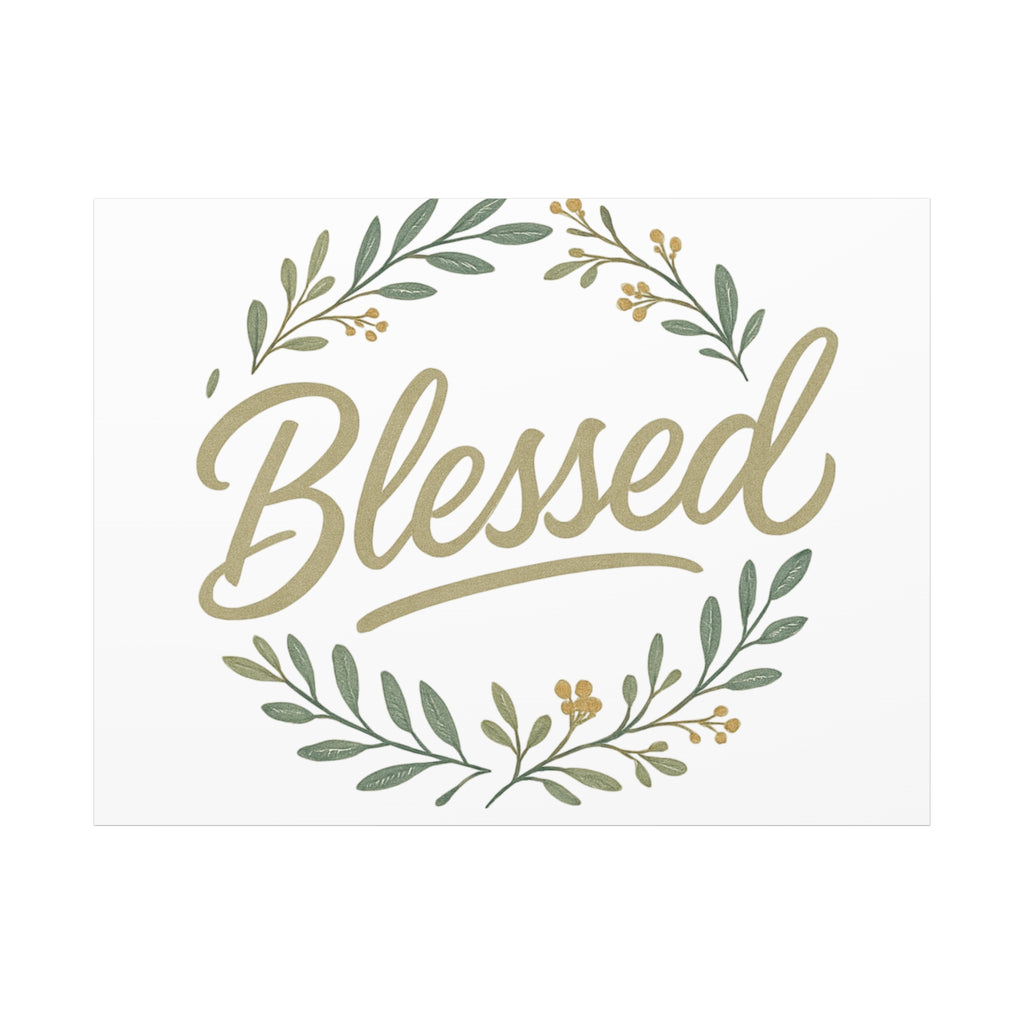Blessed Wreath Matte Canvas Wall Art (Stretched 1.25")