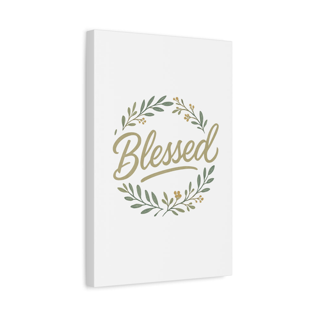 Blessed Wreath Matte Canvas Wall Art (Stretched 1.25")