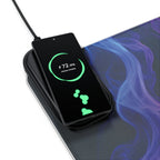 LED Gaming Mouse Pad: Wireless Charging, RGB Light-Up Desk Accessory, Perfect Gift for Gamers, Home Office Decor, PC Gaming Essentials
