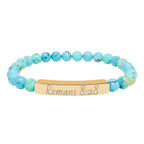 Romans 8:28 Engraved Natural Stone Stretch Bracelet