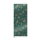 Green Floral Christmas Wrapping Paper