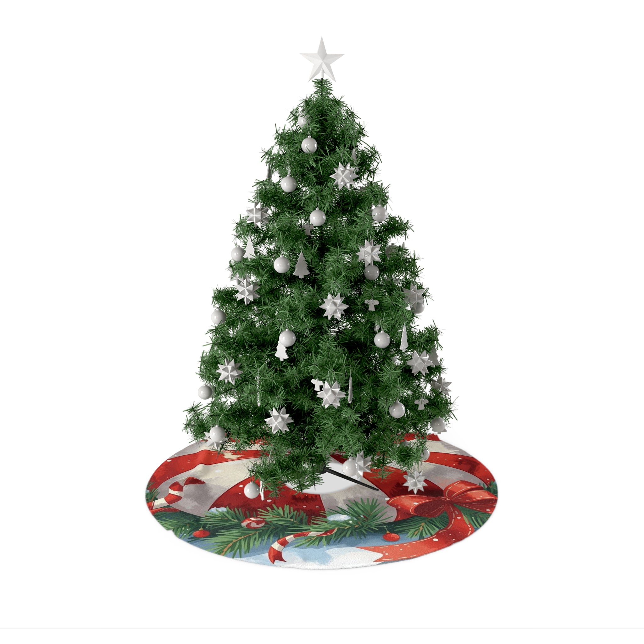 Christmas Tree Skirt - Candy Peppermint Design