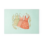 Vintage Apron Glass Cutting Board