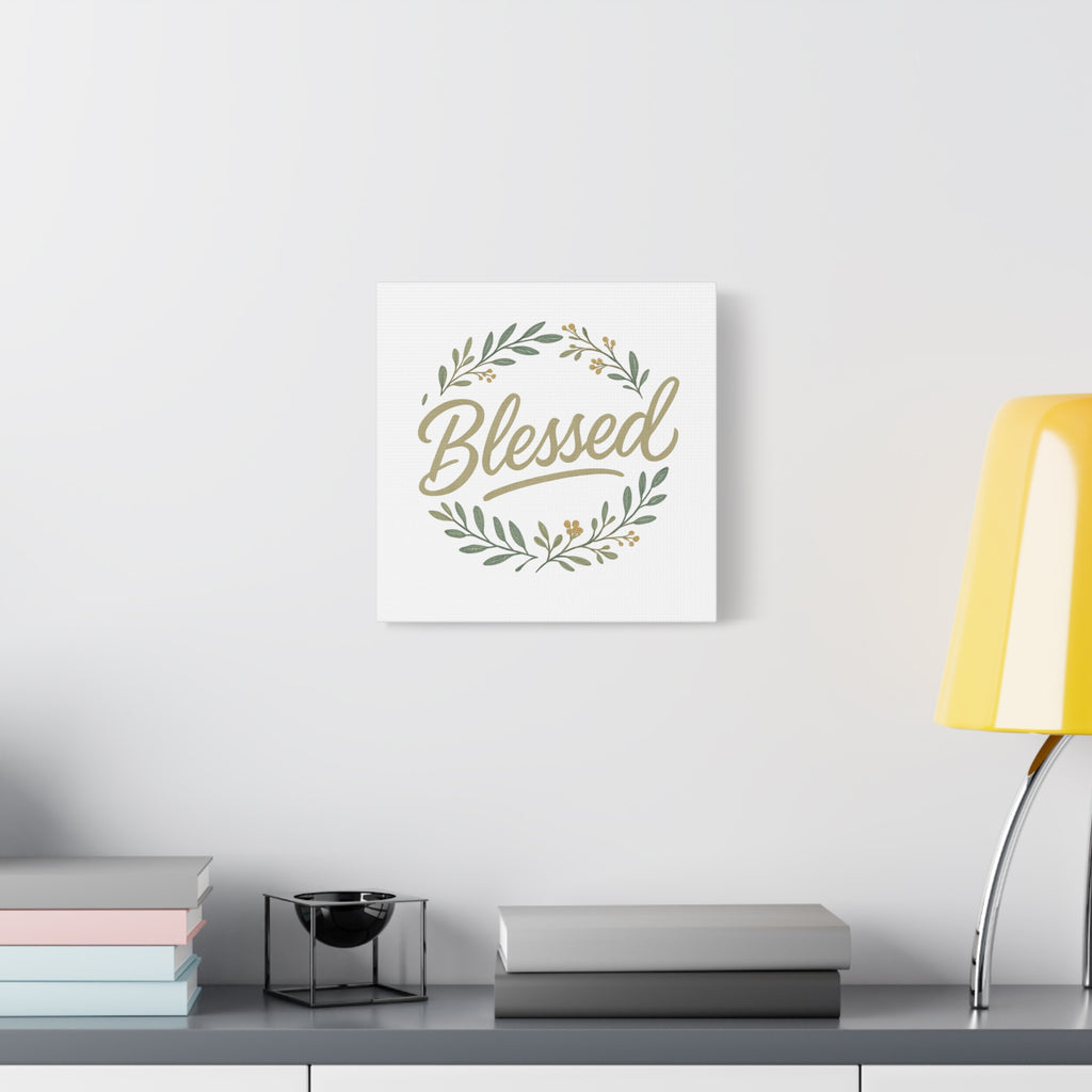 Blessed Wreath Matte Canvas Wall Art (Stretched 1.25")