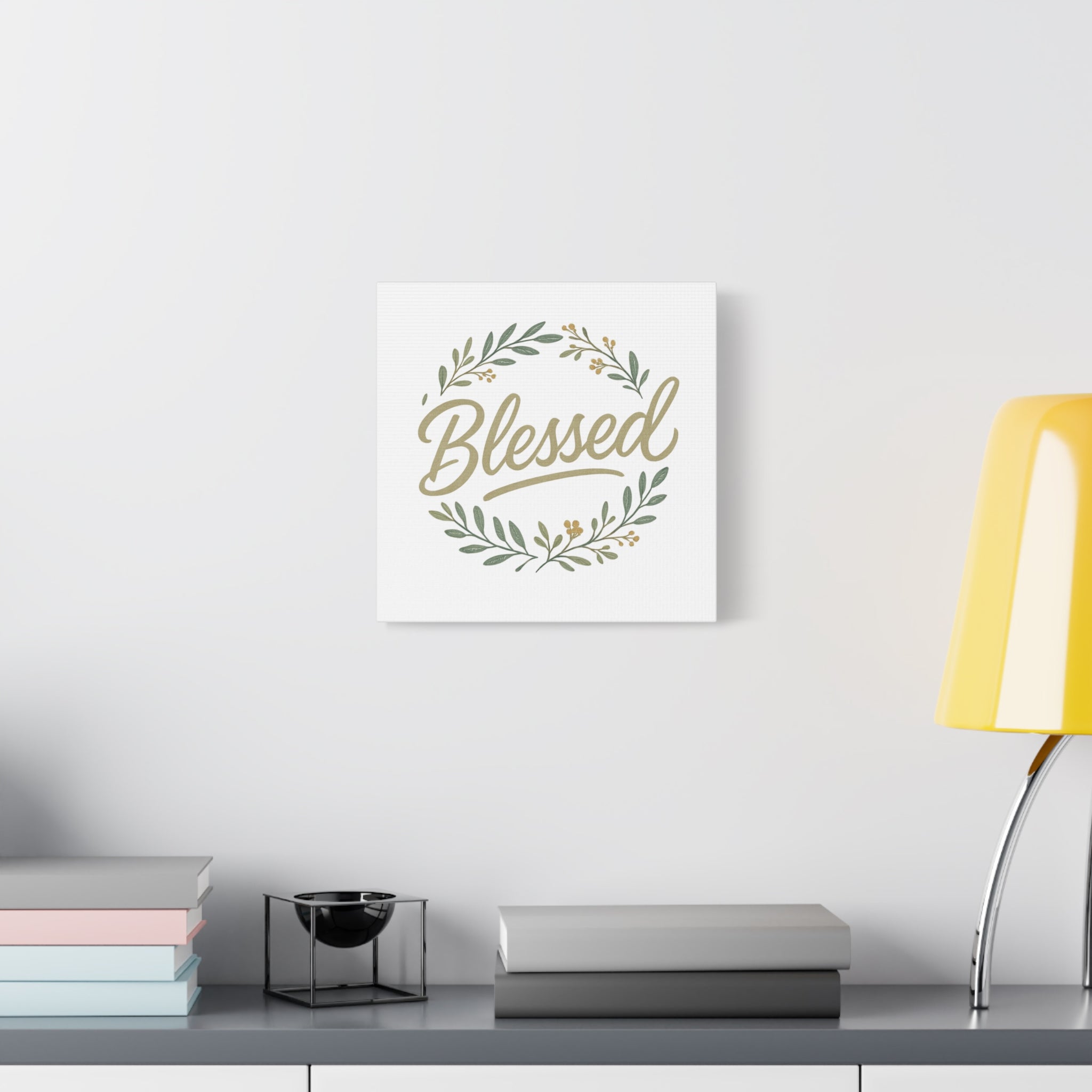 Blessed Wreath Matte Canvas Wall Art (Stretched 1.25")