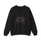 Moody Rose Print Sweatshirt | goth flower sweatshirt, midnight bloom