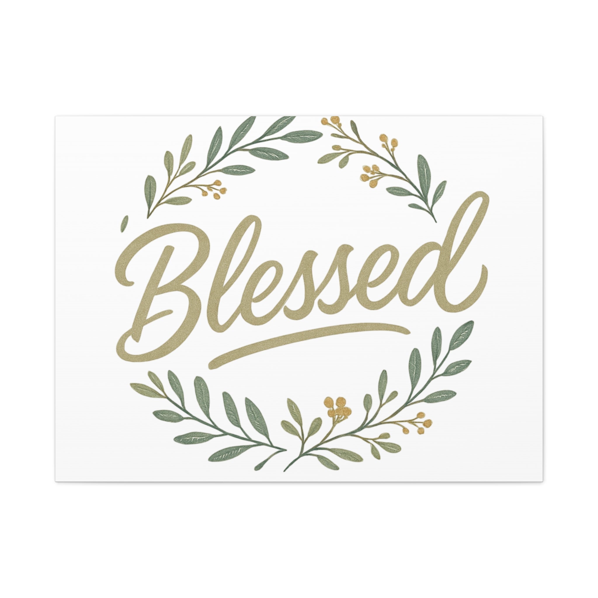 Blessed Wreath Matte Canvas Wall Art (Stretched 1.25")