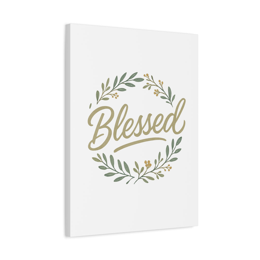 Blessed Wreath Matte Canvas Wall Art (Stretched 1.25")