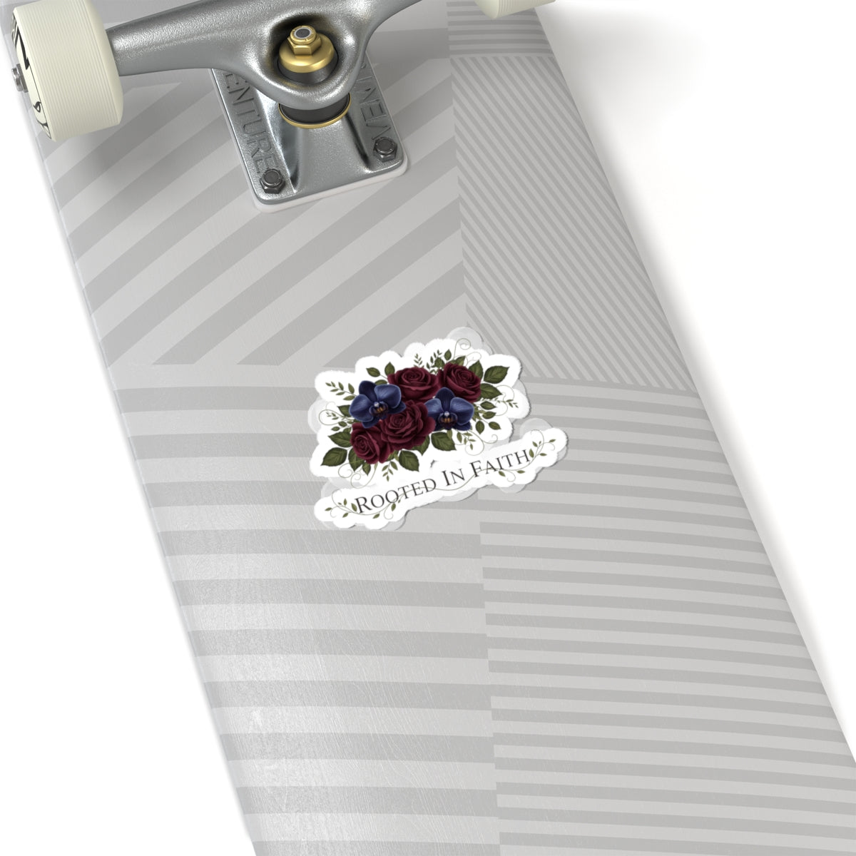 Rooted in Faith Moody Floral Sticker | Gothic Rose Midnight Bloom