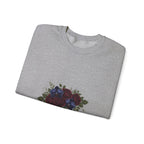 Moody Rose Print Sweatshirt | goth flower sweatshirt, midnight bloom