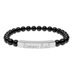 Romans 8:28 Engraved Natural Stone Stretch Bracelet