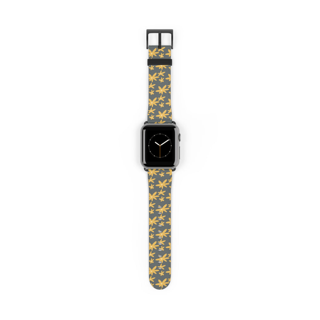 Stylish Floral Watch Band, Unique Watch Strap, Apple Watch Band, Boho Chic Accessories, Gift for Her