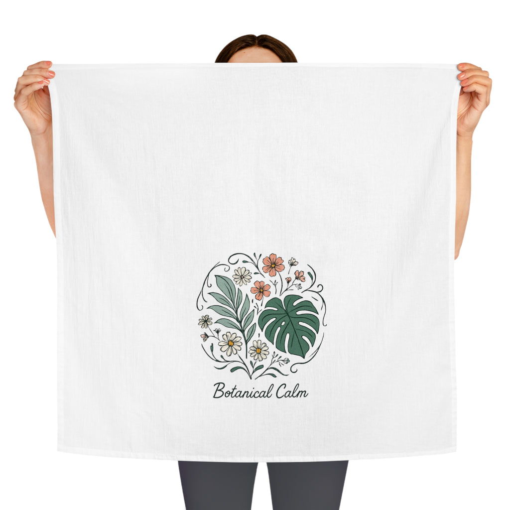 Botanical Calm Tea Towel, Kitchen Decor, Floral Art, Home Gift, Eco-Friendly Kitchen, Housewarming Gift, Botanical Theme