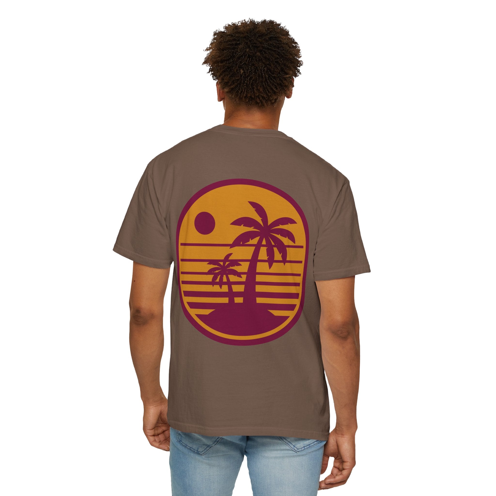 Sunset Palm Tree Unisex T-Shirt | Soft Beach Vibes | Perfect for Summer, Vacations, Gifts, Beach Days, Relaxation