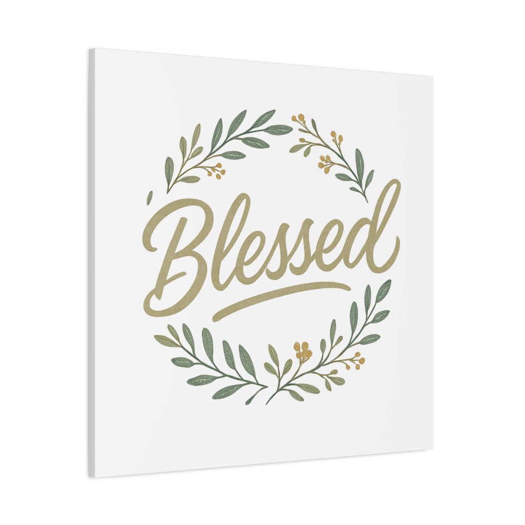 Blessed Wreath Matte Canvas Wall Art (Stretched 1.25")