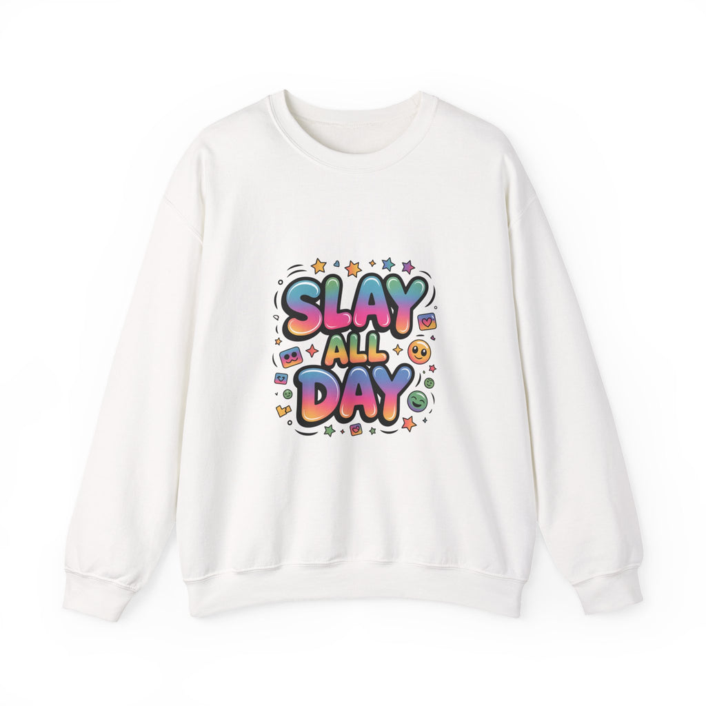 Slay All Day Sweatshirt — Motivational Crewneck for Confident Women