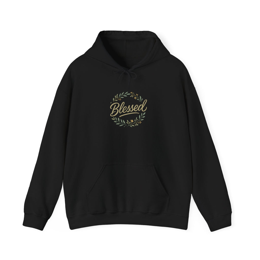 Blessed Floral Wreath Hoodie — Inspirational Faith Pullover