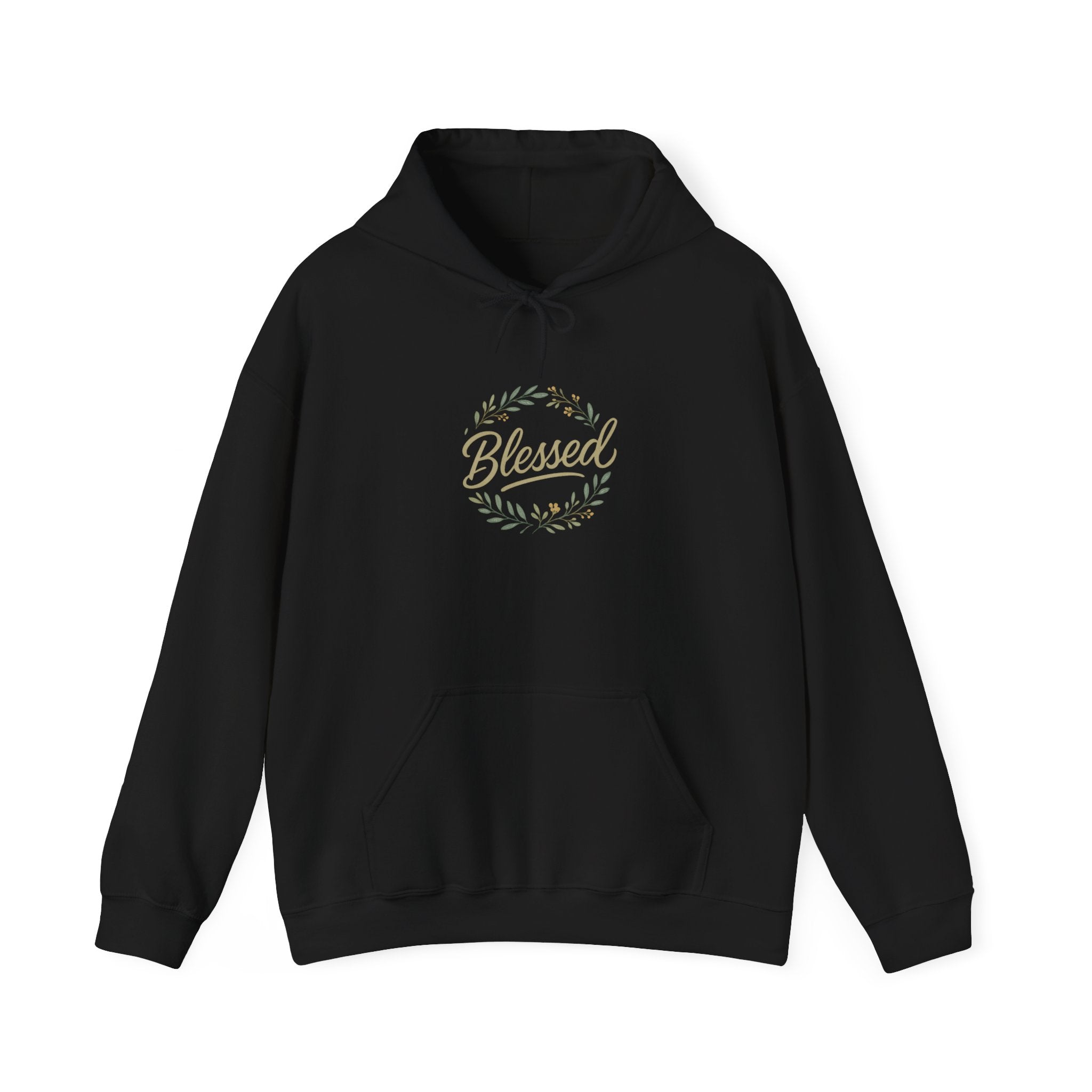 Blessed Floral Wreath Hoodie — Inspirational Faith Pullover